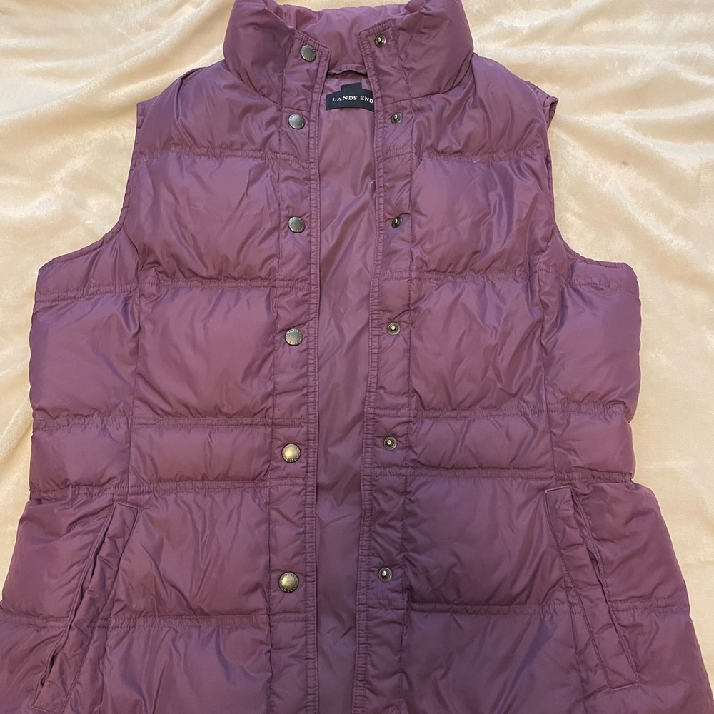 Lands' End Purple Puffer Vest